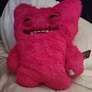 Fuggler Giant Fuzzy Pink Monster Plush Toy " Pizzgig" I named her 😆😆